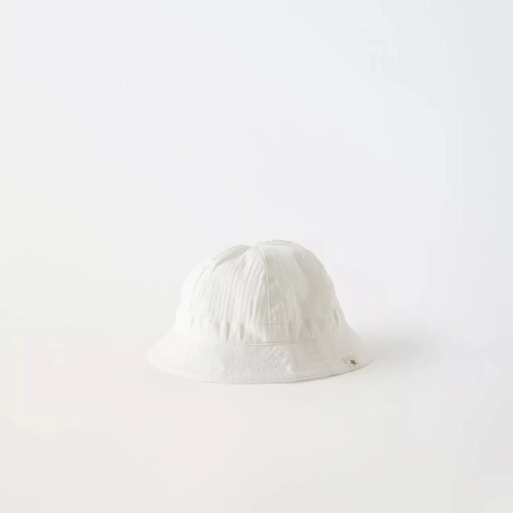Kids White Bucket Hat